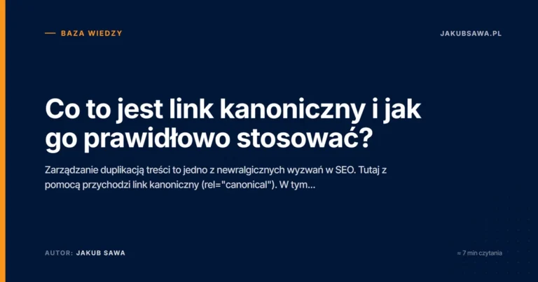Co to jest link kanoniczny i jak go prawidłowo stosować?
