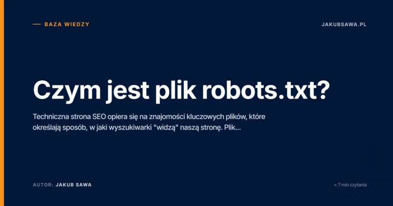 Czym jest plik robots.txt?